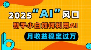 2025“ AI ”风口，新手小白如何利用ai，每月收益稳定过万-星河轻创
