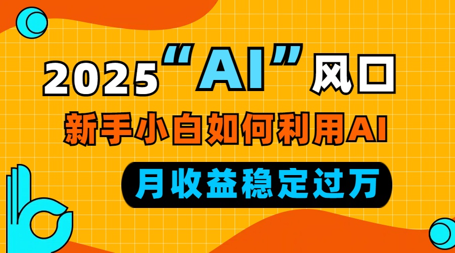 2025“ AI ”风口，新手小白如何利用ai，每月收益稳定过万-星河轻创