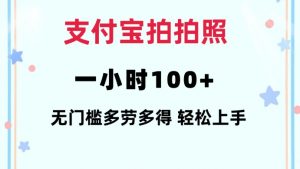 支付宝拍拍照一小时100+无任何门槛多劳多得一台手机轻松操做【揭秘】-星河轻创
