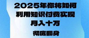 2025年，你将如何利用知识付费实现月入十万，甚至年入百万？-星河轻创