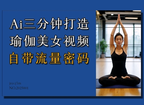 Ai3分钟打造瑜伽美女视频，自带流量密码-星河轻创
