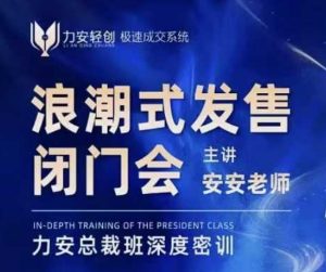 力安深圳闭门会：浪潮式发售，手把手教你做批量搞定成交-星河轻创