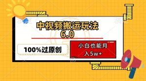 中视频搬运玩法6.0，利用软件双重去重，100%过原创，小白也能月入5w+-星河轻创