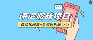 悟空采集评论搬砖_评论搬砖+自动采集【完整攻略】-星河轻创