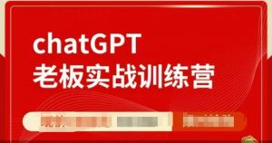 ChatGPT老板实战训练营，用GPT带飞，一人顶一个团队-星河轻创