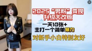 2025男粉变现全新玩法升级，日入上千简简单单，小白可轻松上手-星河轻创