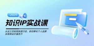 知识IP实战课，从设立目标到快速行动，助你孵化个人品牌，实现商业价值百万-星河轻创