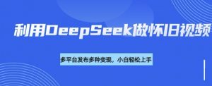 利用DeepSeek做怀旧视频，流量号多渠道变现能力强-星河轻创