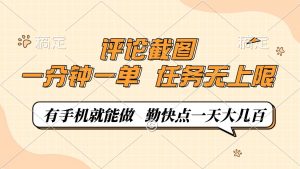 评论截图，一分钟一单，有手机就能做，任务无上限，轻松一天大几百-星河轻创