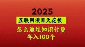 2025项目天花板，普通怎么通过知识付费翻身，年入百个【揭秘】-星河轻创
