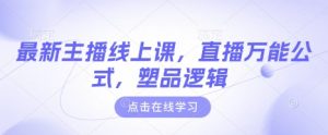 最新主播线上课，直播万能公式，塑品逻辑-星河轻创