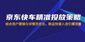 京东快车精准投放策略，结合用户营销与详情页优化，新品快速入池引爆流量-星河轻创