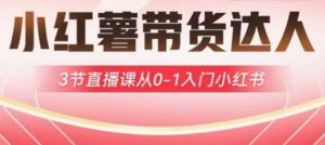 小红薯达人带货启航计划，3节直播课从0-1入门小红书-星河轻创