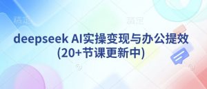 deepseek AI实操变现与办公提效(20+节课更新中)-星河轻创