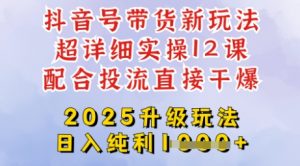 2025全新升级抖音带货玩法，一天纯利四位数，从剪辑到选品再到发布投流，超详细玩法揭秘-星河轻创