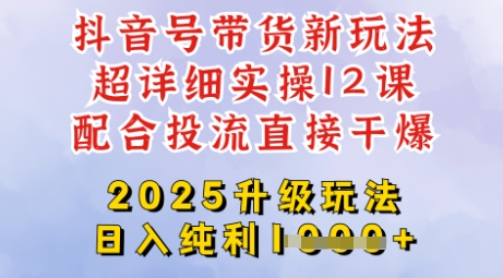 2025全新升级抖音带货玩法，一天纯利四位数，从剪辑到选品再到发布投流，超详细玩法揭秘-星河轻创