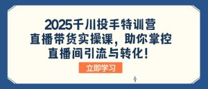 2025千川投手特训营：直播带货实操课，助你掌控直播间引流与转化！-星河轻创