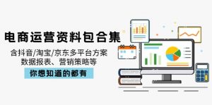 电商运营资料包合集，含抖音/淘宝/京东多平台方案，数据报表、营销策略等-星河轻创