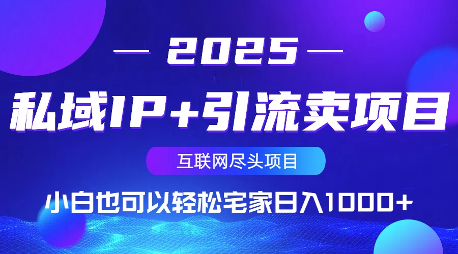 私域IP+引流卖项目，小白也可以做到轻松宅家日入1000+-星河轻创