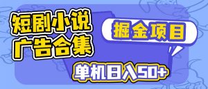 短剧小说合集广告掘金项目，单机日入50+-星河轻创