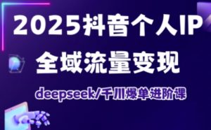 2025抖音个人IP全域流量变现进阶课，deepseek千川爆单进阶课-星河轻创