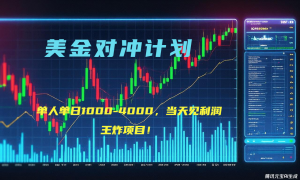 2025年最暴力项目“美金先登计划”最新最强对冲战法，每日实际收益1K-4K-星河轻创