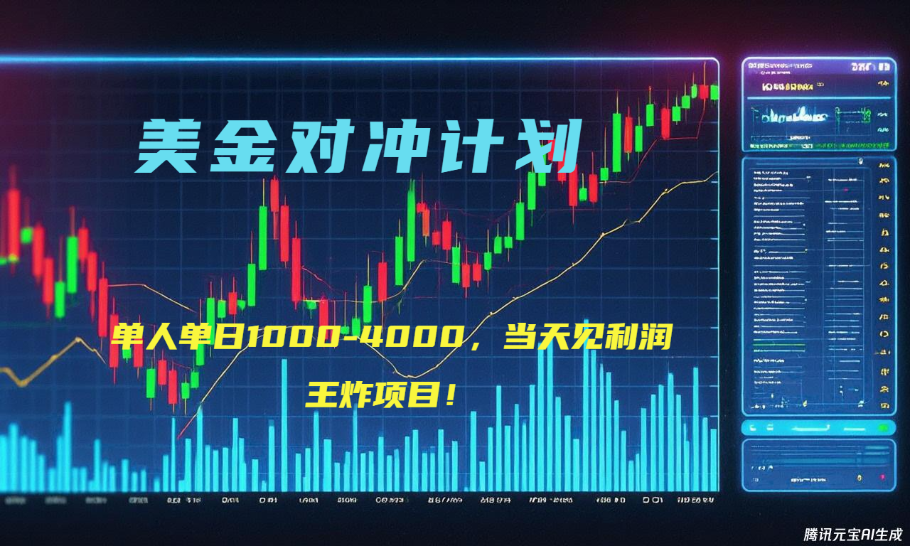 2025年最暴力项目“美金先登计划”最新最强对冲战法,每日实际收益1K-4K-星河轻创