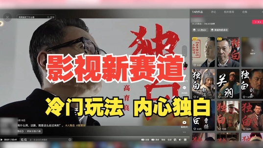 最新影视解说玩法，人物独白，30天涨粉24万+，全流程拆解【揭秘】-星河轻创