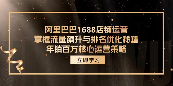 阿里巴巴1688店铺运营，掌握流量飙升与排名优化秘籍 年销百万核心运营策略-星河轻创