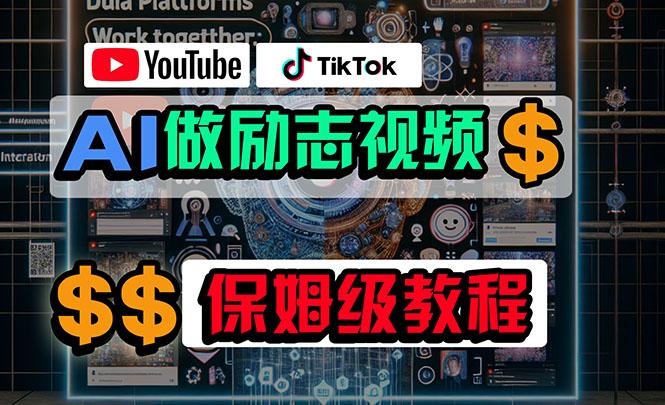 利用AI制作励志视频，在YouTube和TikTok赚钱，小白可做(附工具-星河轻创