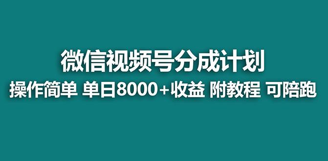 【蓝海项目】视频号分成计划最新玩法，单天收益8000+，附玩法教程，24年…-星河轻创