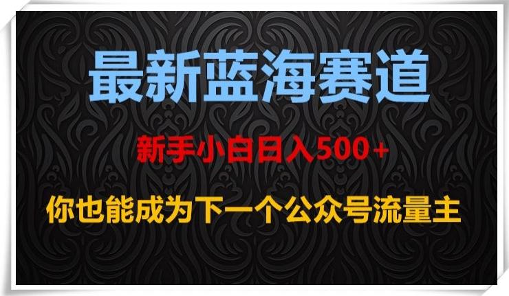 最新蓝海赛道，新手小白日入500+，你也能成为下一个公众号流量主【揭秘】-星河轻创