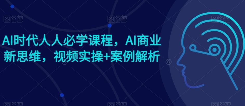 AI时代人人必学课程，AI商业新思维，视频实操+案例解析【赠AI商业爆款案例】-星河轻创