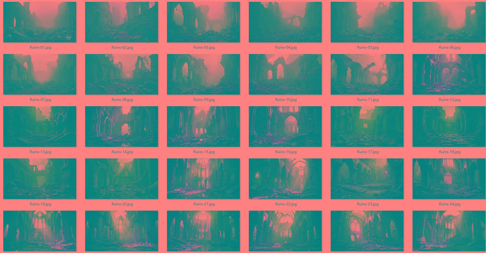 1600张科幻外星恐怖战争废墟环境背景 5K高清图片素材-星河轻创