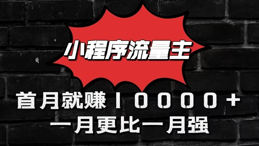 小程序流量主首月就赚10000+，一月更比一月强！小本创业首选-星河轻创