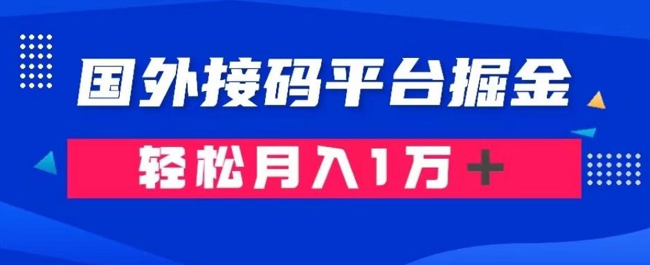 通过国外接码平台掘金：成本1.3，利润10＋，轻松月入1万＋【揭秘】-星河轻创
