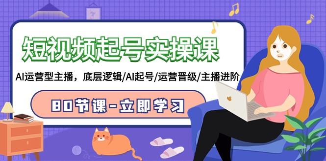 (9470期)短视频起号实操课，AI运营型主播，底层逻辑/AI起号/运营晋级/主播进阶/80节-星河轻创