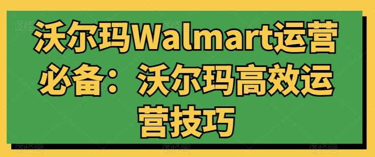 沃尔玛Walmart运营必备：沃尔玛高效运营技巧-星河轻创