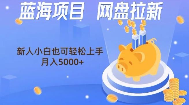 蓝海项目网盘拉新，新人小白也可操作，每月收入5000+-星河轻创