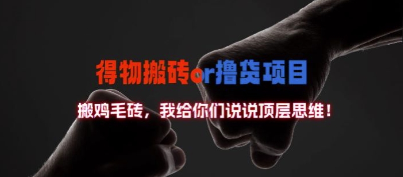 得物搬砖撸货项目?掰下数据，我给你们说说顶层思维【揭秘】-星河轻创