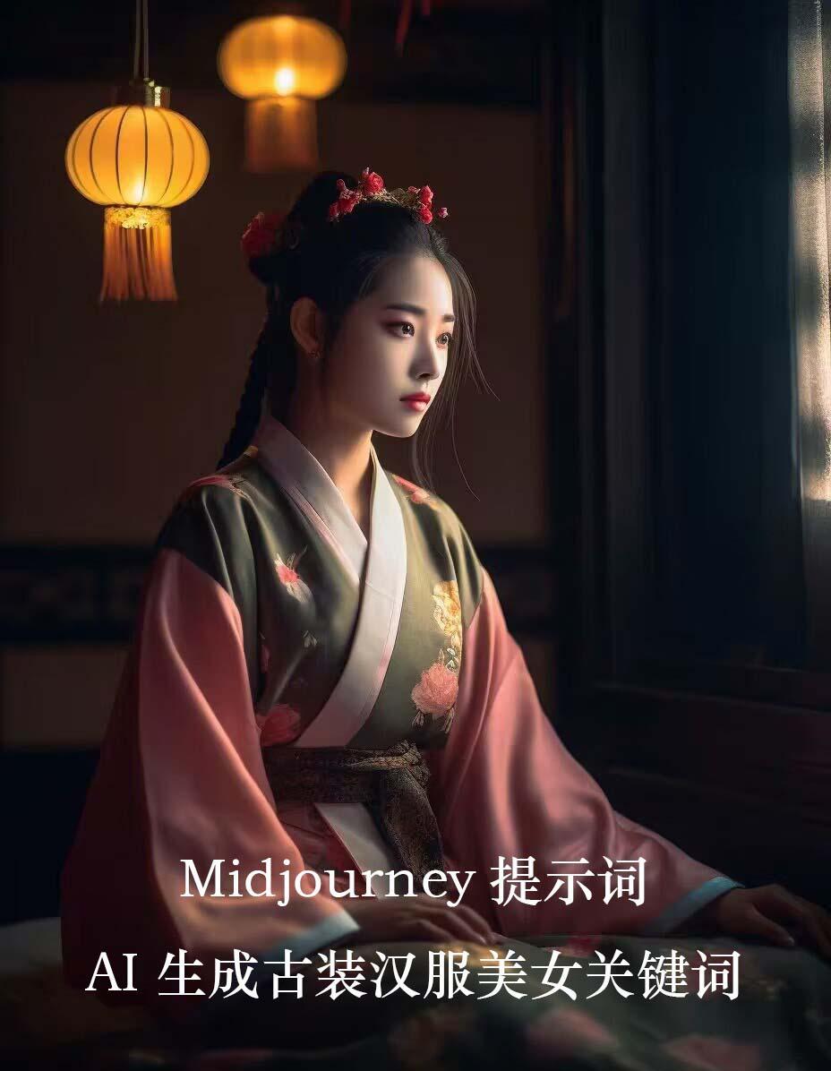 Midjourney关键词-AI生成中国风古装汉服美女人像提示关键词-星河轻创