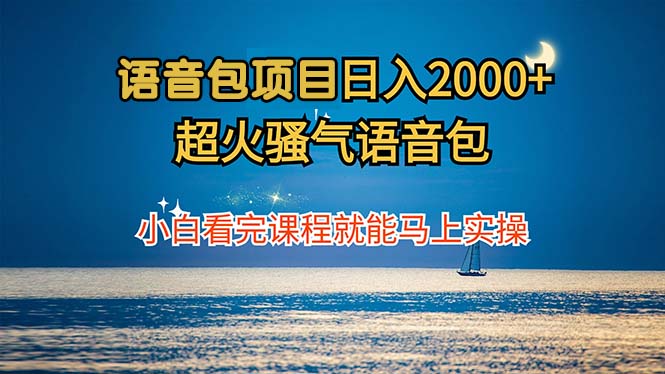 语音包项目 日入2000+ 超火骚气语音包小白看完课程就能马上实操-星河轻创