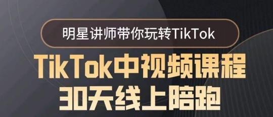 TikTok中视频课程30天线上陪跑，明星讲师带你玩转TikTok-星河轻创