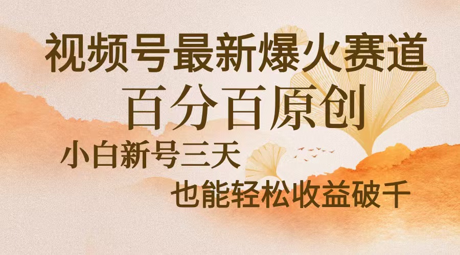 视频号最新爆火赛道，中老年粉深信不疑，百分百原创，新号三天收益轻松...-星河轻创