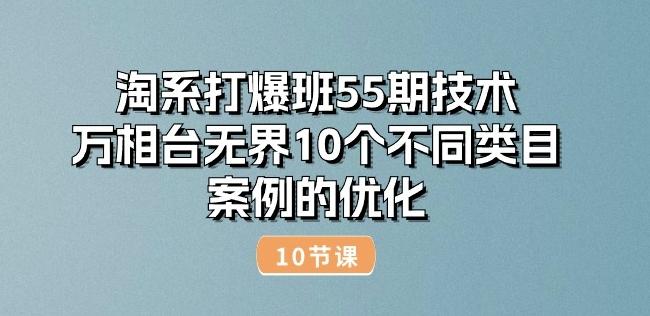 淘系打爆班55期技术：万相台无界10个不同类目案例的优化(10节)-星河轻创