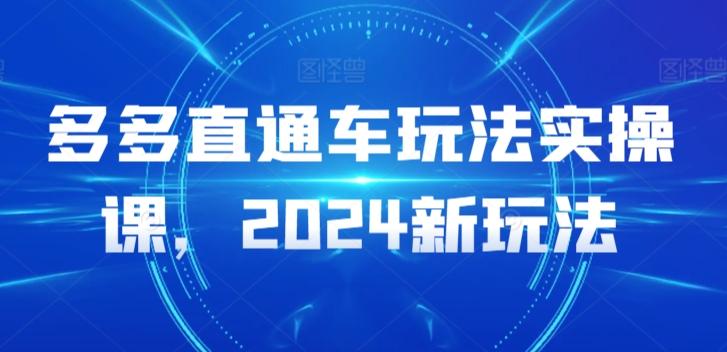 多多直通车玩法实操课，2024新玩法-星河轻创