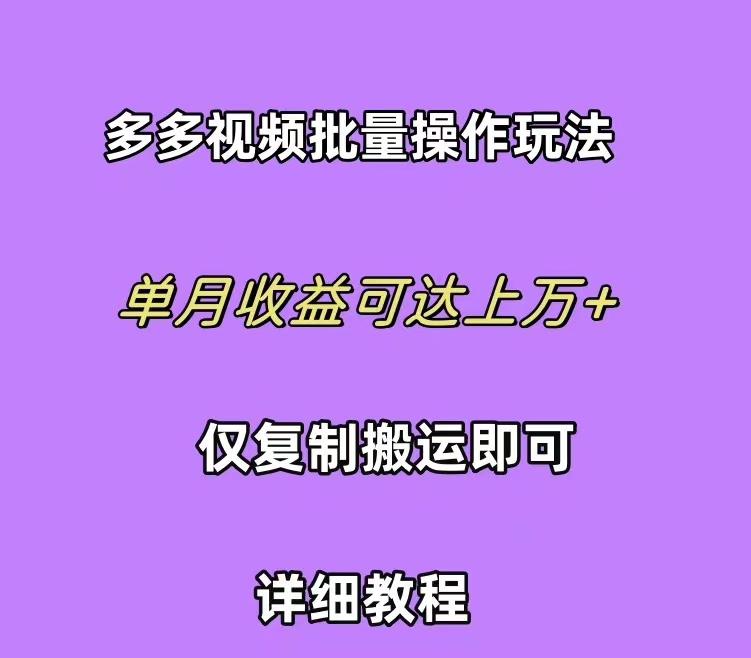 (10029期)拼多多视频带货快速过爆款选品教程 每天轻轻松松赚取三位数佣金 小白必...-星河轻创