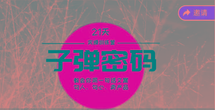 《子弹密码训练营》-用一句话文案勾人勾心卖产品，21天学到顶尖文案大师策略和技巧-星河轻创