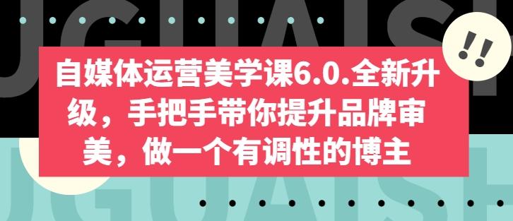 自媒体运营美学课6.0.全新升级，手把手带你提升品牌审美，做一个有调性的博主-星河轻创