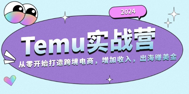 2024Temu实战营：从零开始打造跨境电商，增加收入，出海赚美金-星河轻创